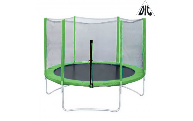 Батут DFC Trampoline Fitness 16ft наружн.сетка, св.зел. (488см)