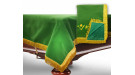Чехол для б/стола 12-3 (зеленый с желтой бахромой, без логотипа)